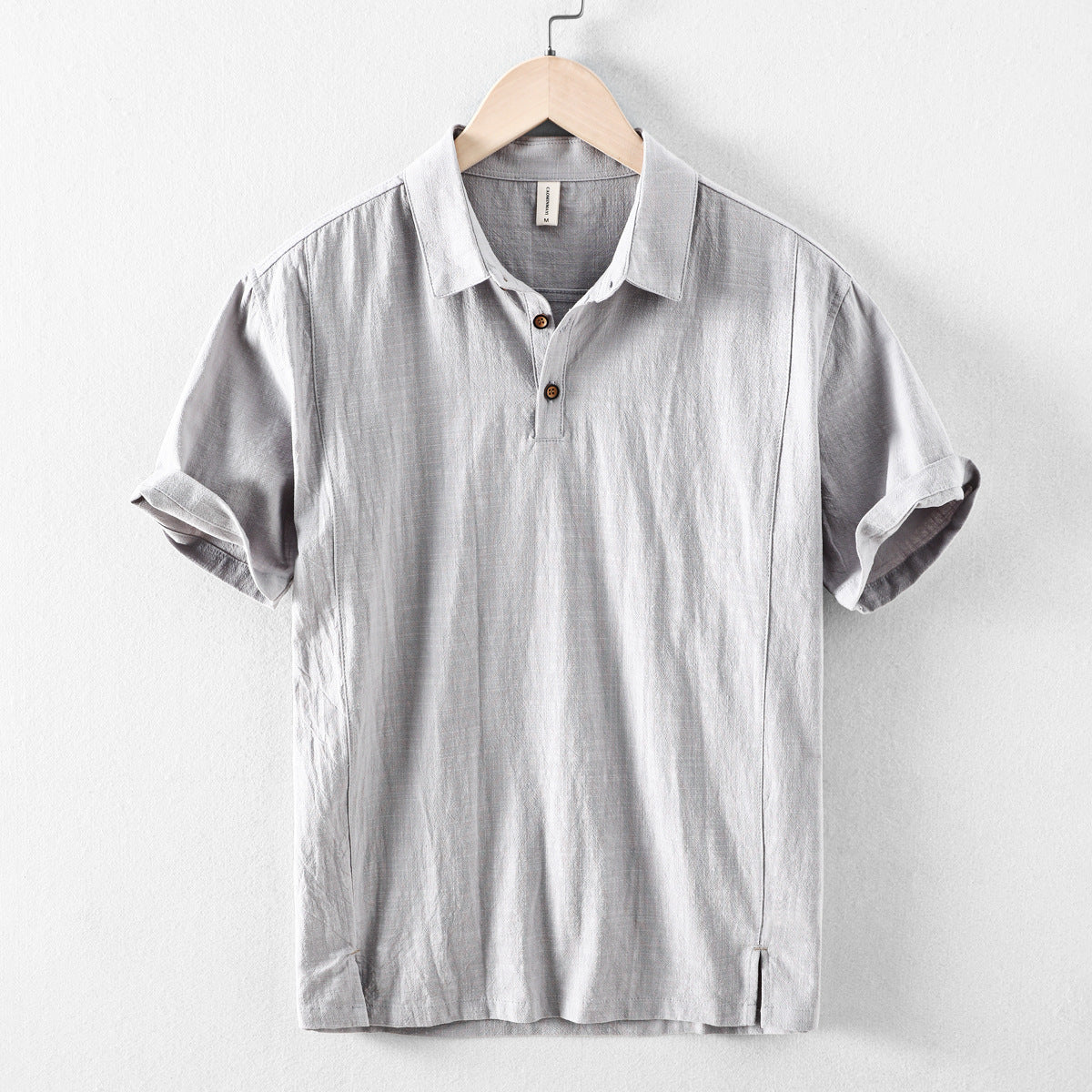 Riku Men’s Cotton-Linen Polo Shirt – Short Sleeve Casual Collar Top