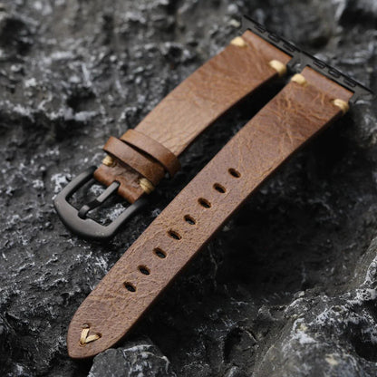 Rustic Leather Woven Belt Strap