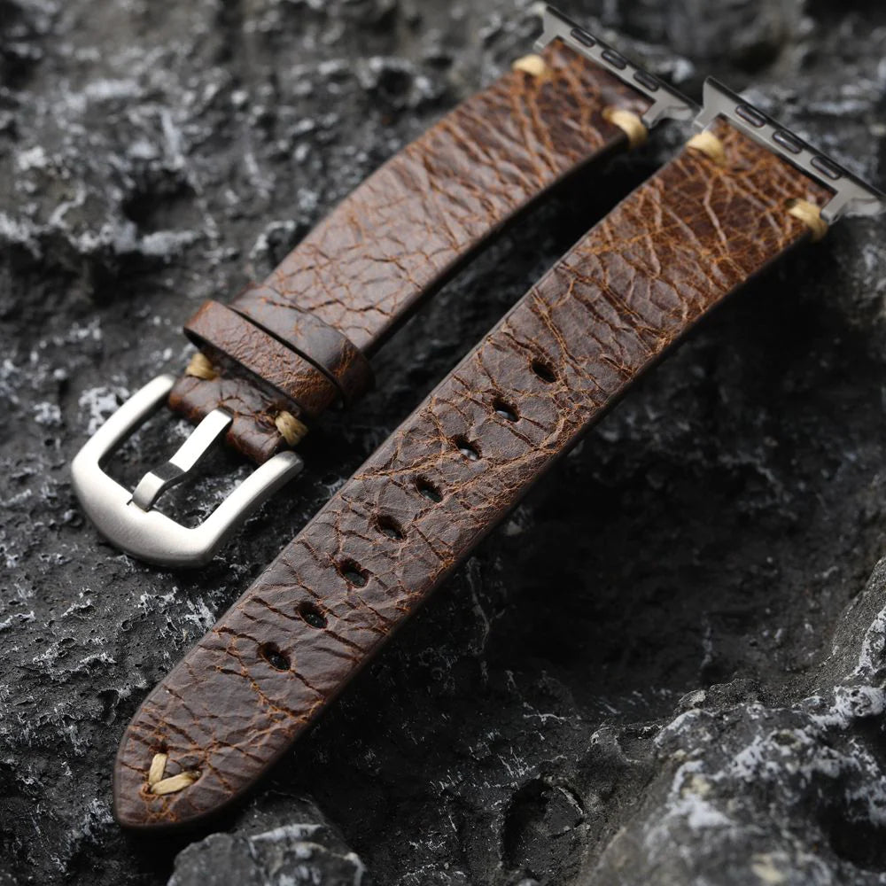 Rustic Leather Woven Belt Strap