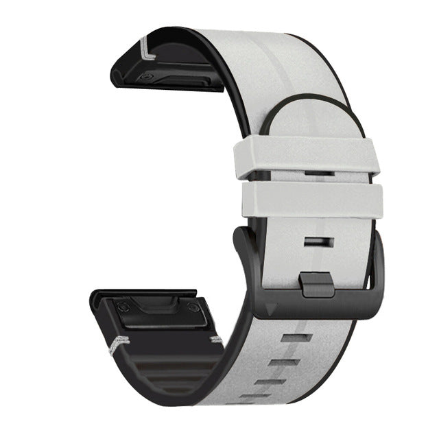 Soft Silicone Leather Band For Fenix 8 7 6 5 Watches