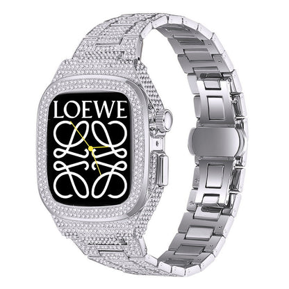Sparkling Crystal Metal Band for 44/45mm Apple Watch