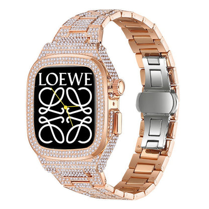 Sparkling Crystal Metal Band for 44/45mm Apple Watch
