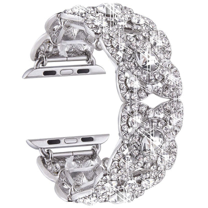 Delicate Floral Stainless Steel Apple Watch Band