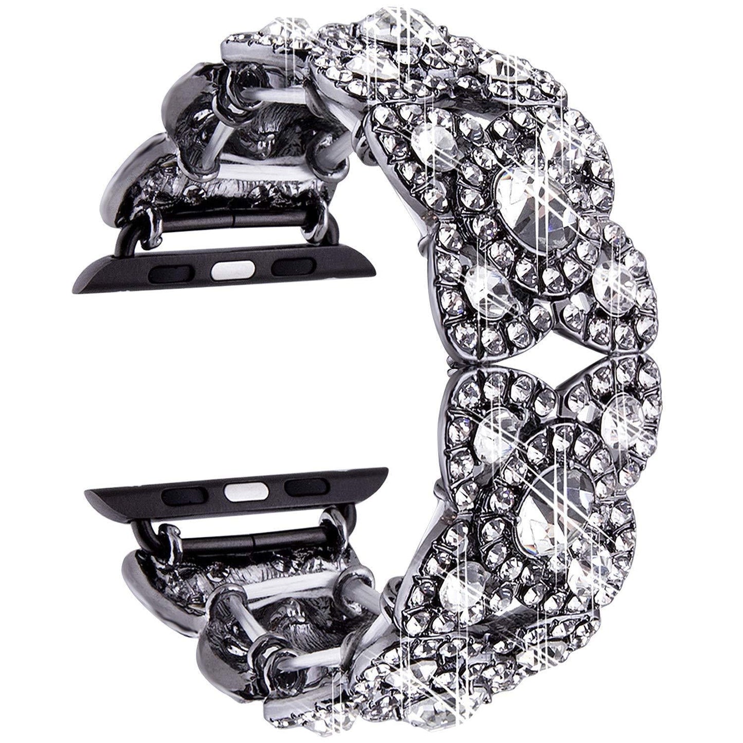 Delicate Floral Stainless Steel Apple Watch Band