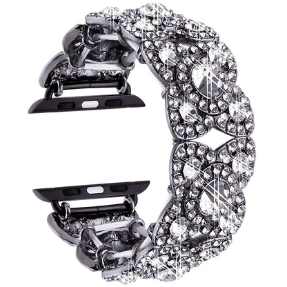 Delicate Floral Stainless Steel Apple Watch Band