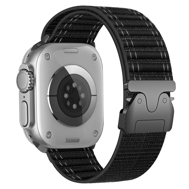 Stylish Wave Strap for Apple Watch with Secure Buckle - BritishElegance