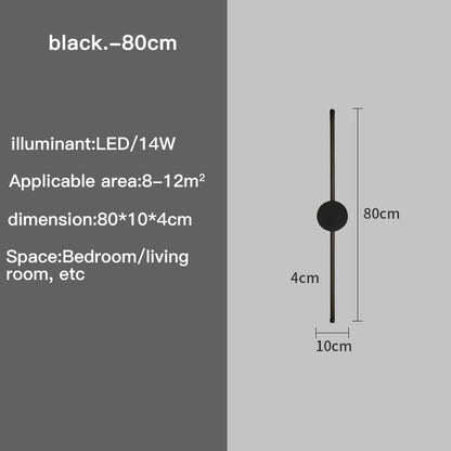 Slim LED Wall Sconce with Adjustable Brightness Levels