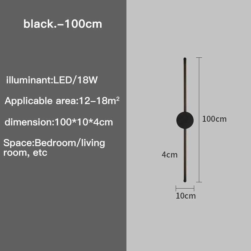 Slim LED Wall Sconce with Adjustable Brightness Levels