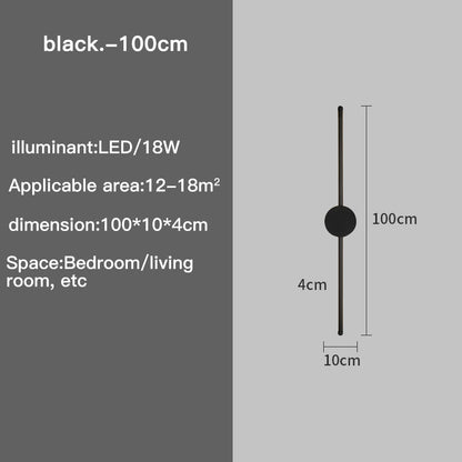 Slim LED Wall Sconce with Adjustable Brightness Levels