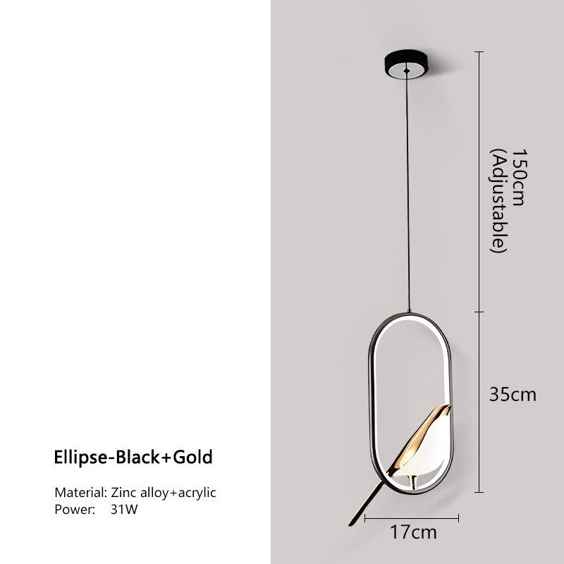 Modern Black Crystal Pendant Ceiling Light Fixture