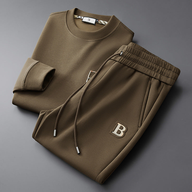 Theodore Relaxed Fit Sweatshirt And Joggers Two-Piece Set | Embroidered Casual Tracksuit