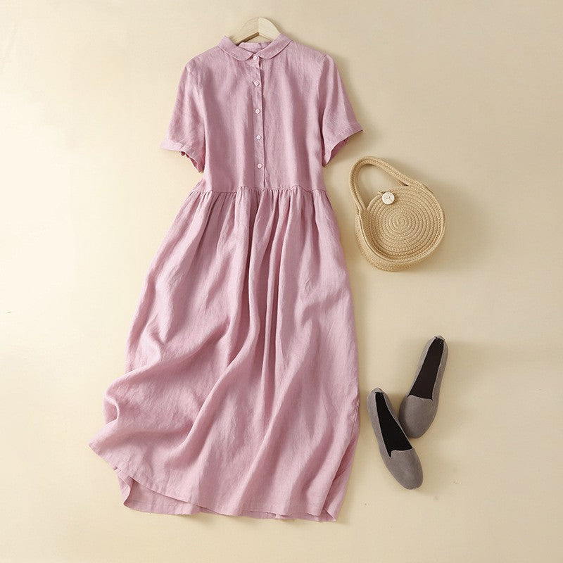 Alice Relaxed Fit Midi Dress | Collared Button Front Dress