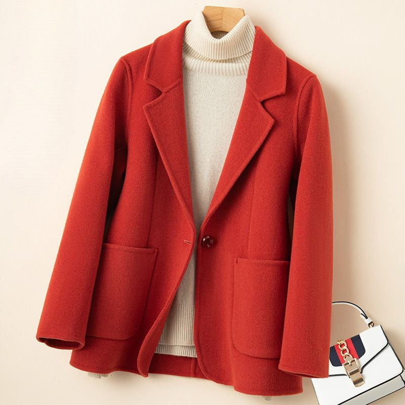 Olivia Relaxed Fit Coat | Collared Button Front Coat
