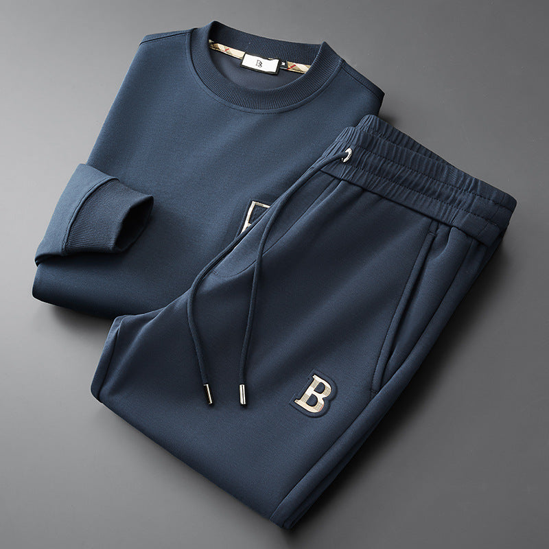 Theodore Relaxed Fit Sweatshirt And Joggers Two-Piece Set | Embroidered Casual Tracksuit