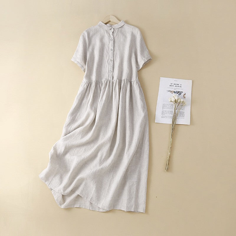 Alice Relaxed Fit Midi Dress | Collared Button Front Dress