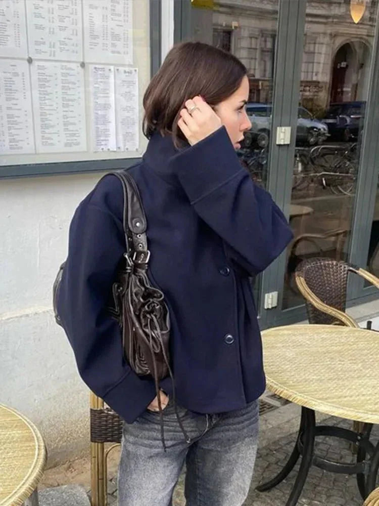 Warm Women's Padded Parka Coat with Large Hood