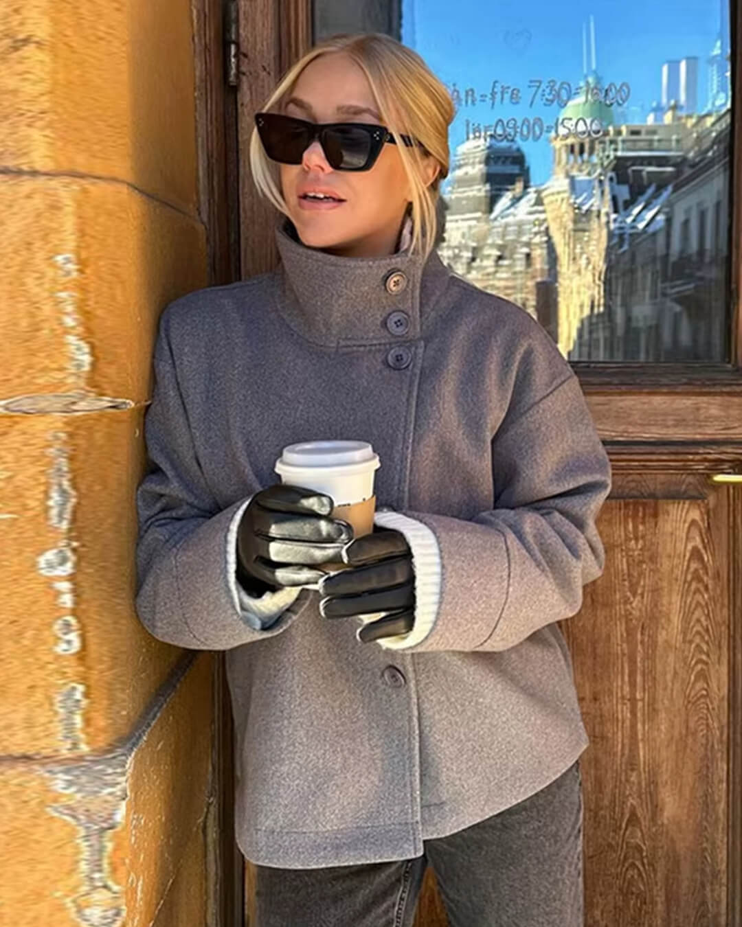 Warm Women's Padded Parka Coat with Large Hood