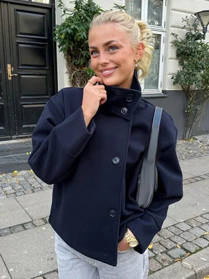 Warm Women's Padded Parka Coat with Large Hood