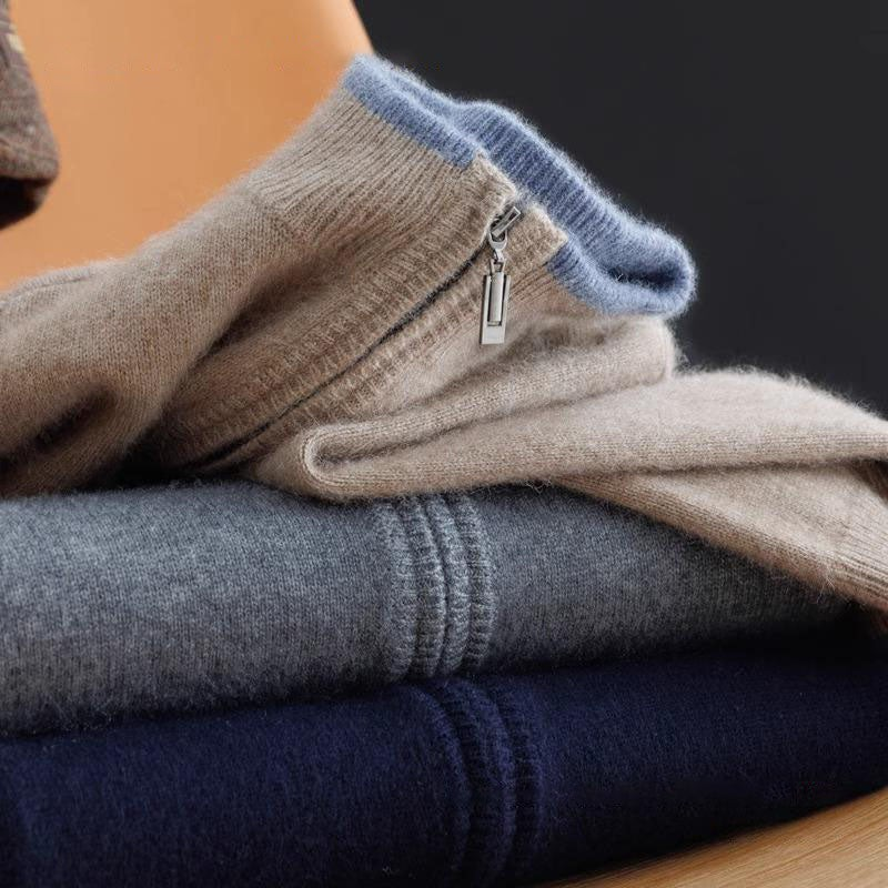 Classic wool cardigan for men