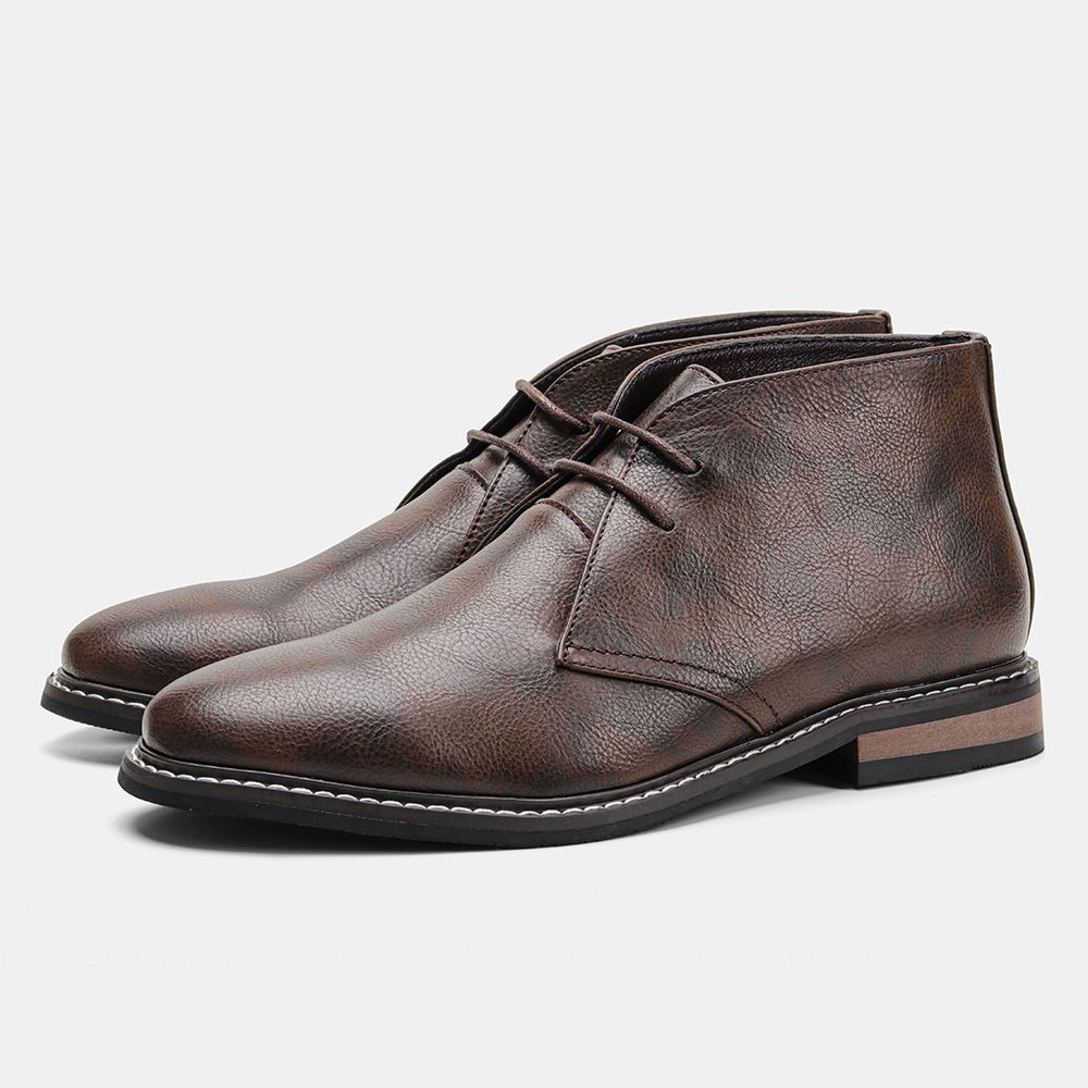 Classic Men's Leather Boots - BritishElegance