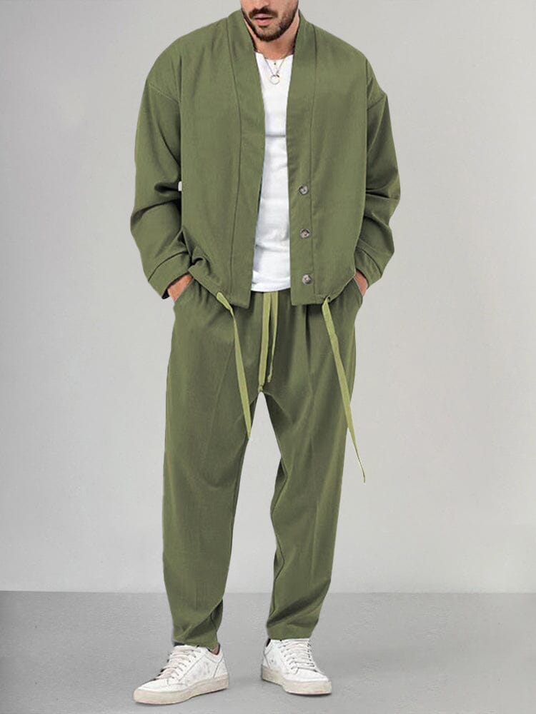 Men's Casual 2-Piece Pants Set - BritishElegance