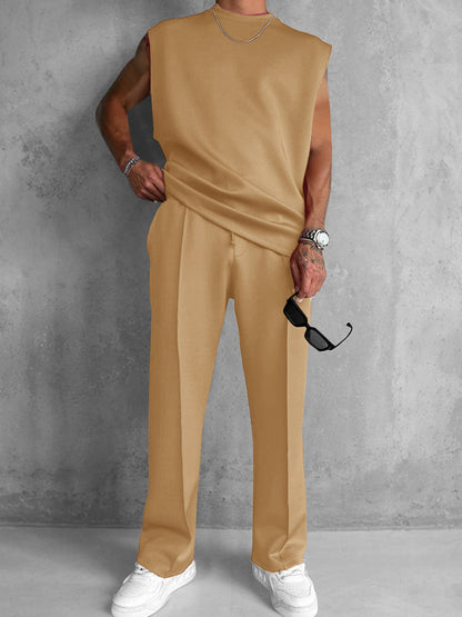 Men’s Modern Comfort 2-Piece Set | Sleeveless Top & Relaxed Pants