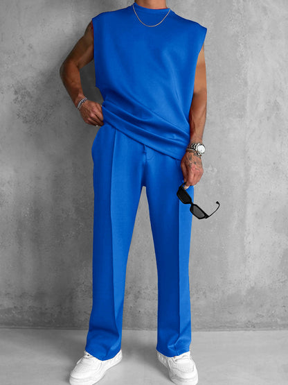 Men’s Modern Comfort 2-Piece Set | Sleeveless Top & Relaxed Pants