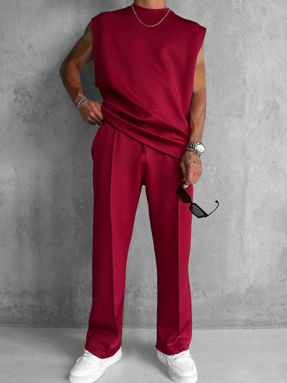 Men’s Modern Comfort 2-Piece Set | Sleeveless Top & Relaxed Pants