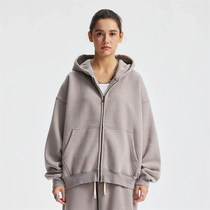 Warm Fleece Zip Up Hooded Jacket