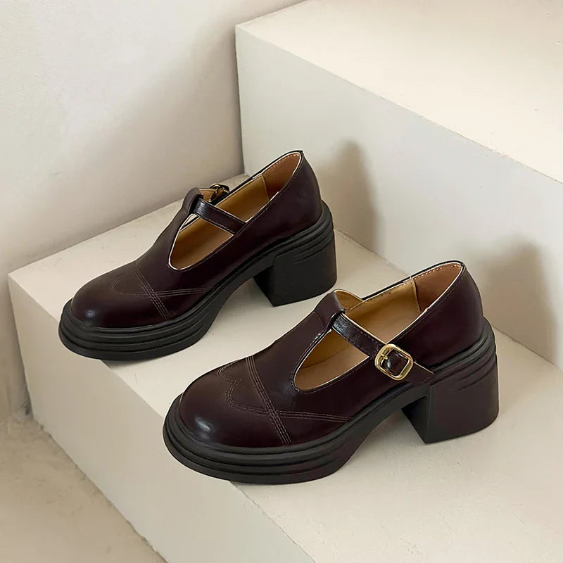 Classic Buckle Mary Jane High Heels