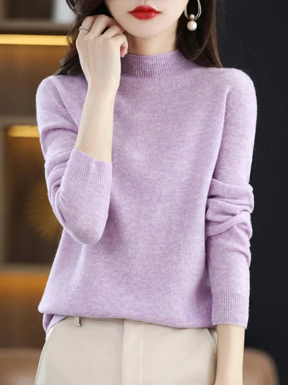 Soft Women's Merino Wool Crew Neck Sweater