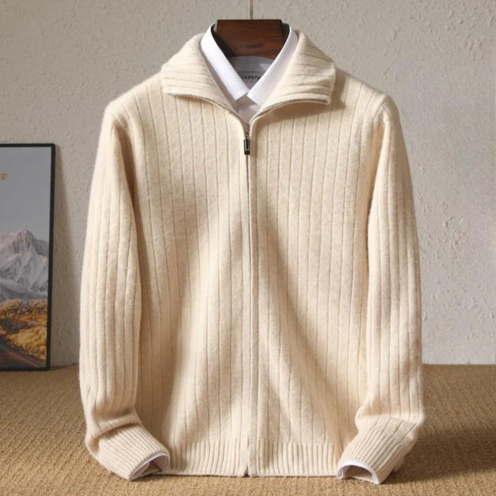 Russell Men’s Cashmere Cardigan – Luxury Knit Sweater with Classic Fit