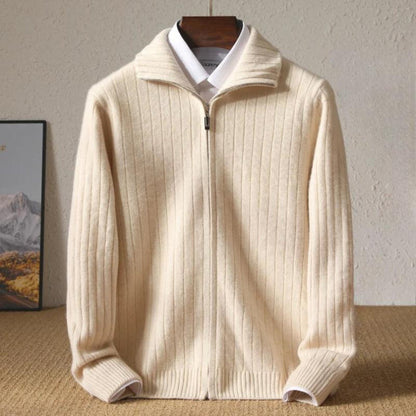 Russell Men’s Cashmere Cardigan – Luxury Knit Sweater with Classic Fit