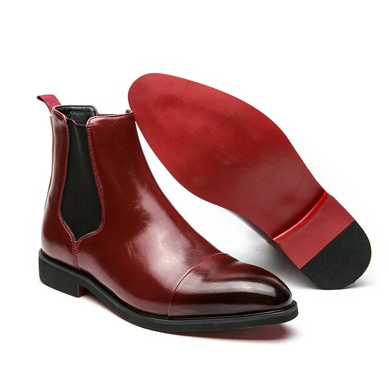 Men's Elastic Side Ankle Dress Boots