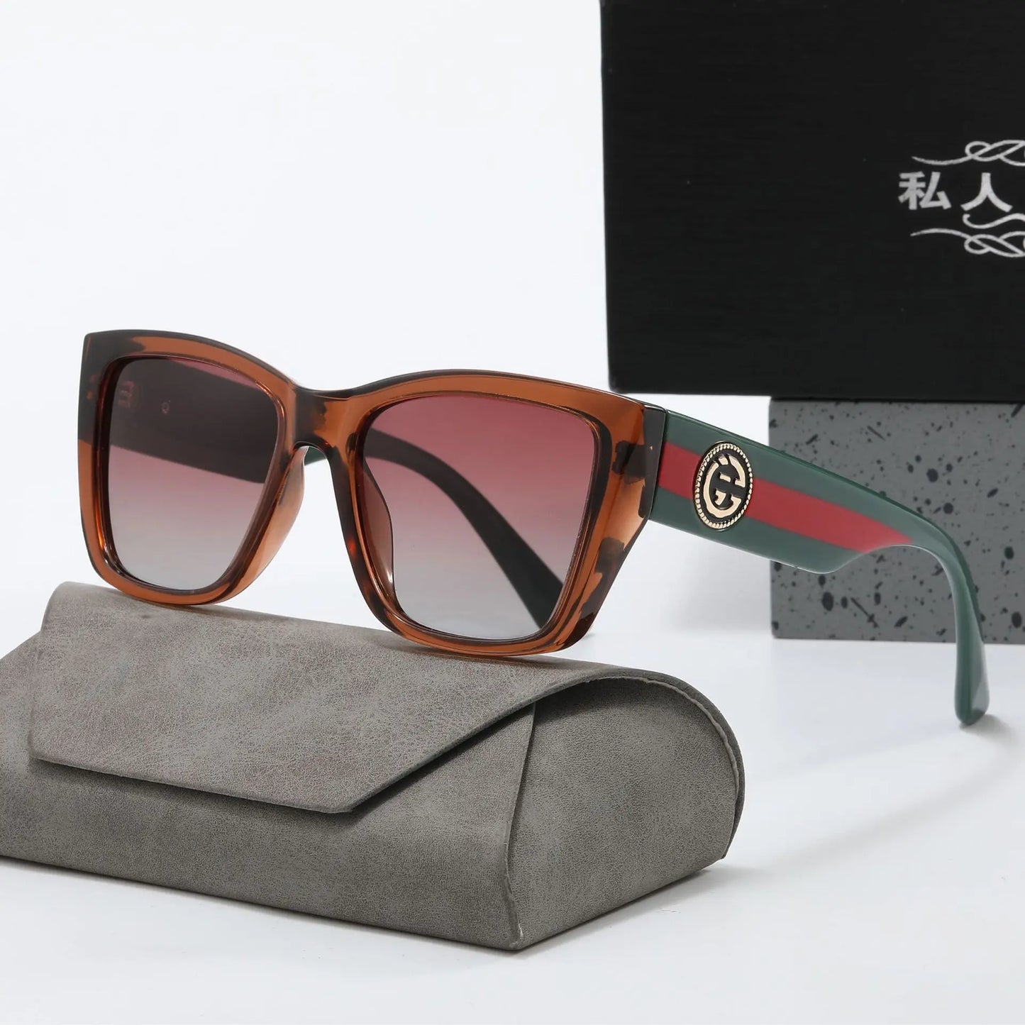 Large Retro Geometric Shade Sunglasses