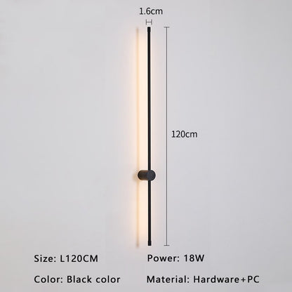 Contemporary Gold Black LED Wall Lamp