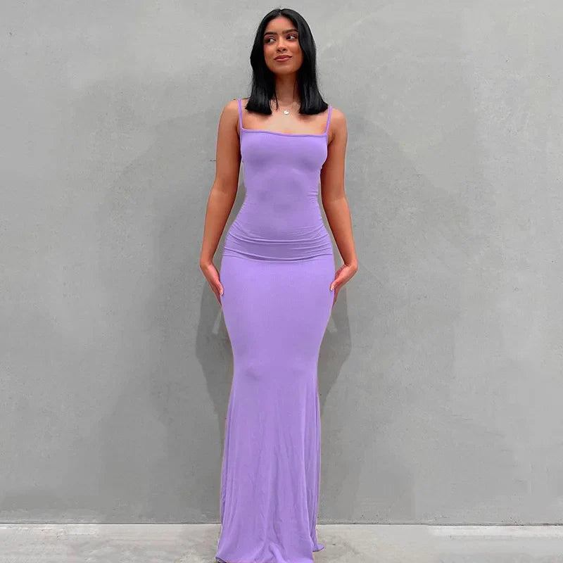 Elegant Halter Neck Evening Maxi Dress