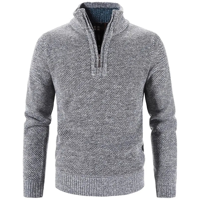 Warm Crew Neck Winter Wool Sweater for Men - BritishElegance