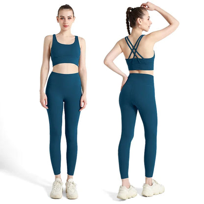 Women's Breathable 2 Piece Sports Outfit Yoga Set