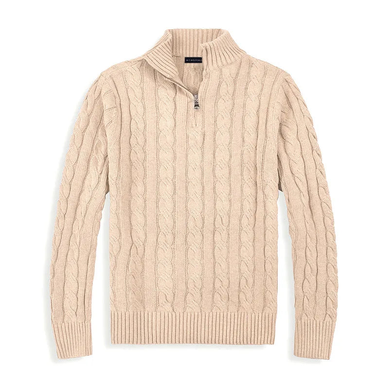 Luke | Old Money Half Zip Sweater for Men
