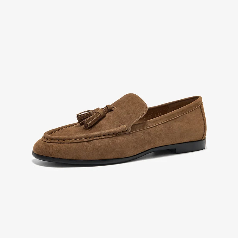 Luxury Fringed Suede Slip On Shoes