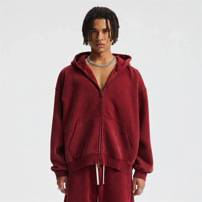 Warm Fleece Zip Up Hooded Jacket