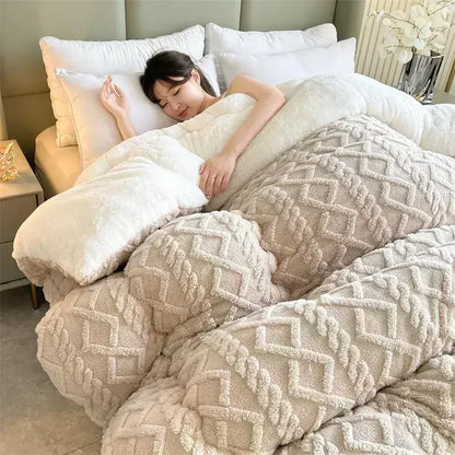 Plush Lamb Cashmere Heavyweight Cozy Winter Blanket
