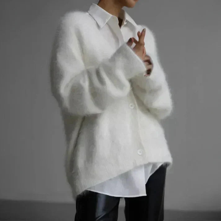 Soft Women's Winter Knit Button Cardigan