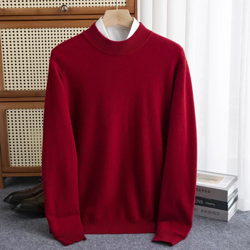 Classic Crew Neck Wool Pullover - BritishElegance