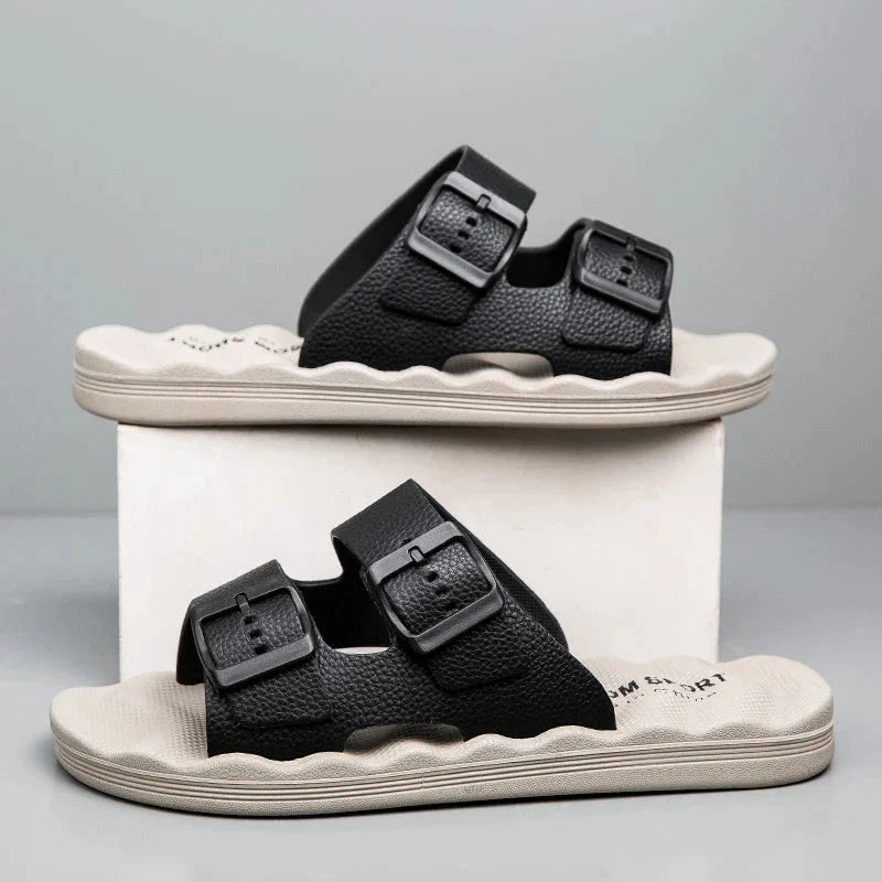 Delmar | Comfort Slides – Adjustable Dual-Strap Sandals with Ergonomic Sole