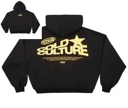 Trendy Large Graphic Hooded Sweatshirt
