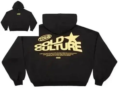 Trendy Large Graphic Hooded Sweatshirt