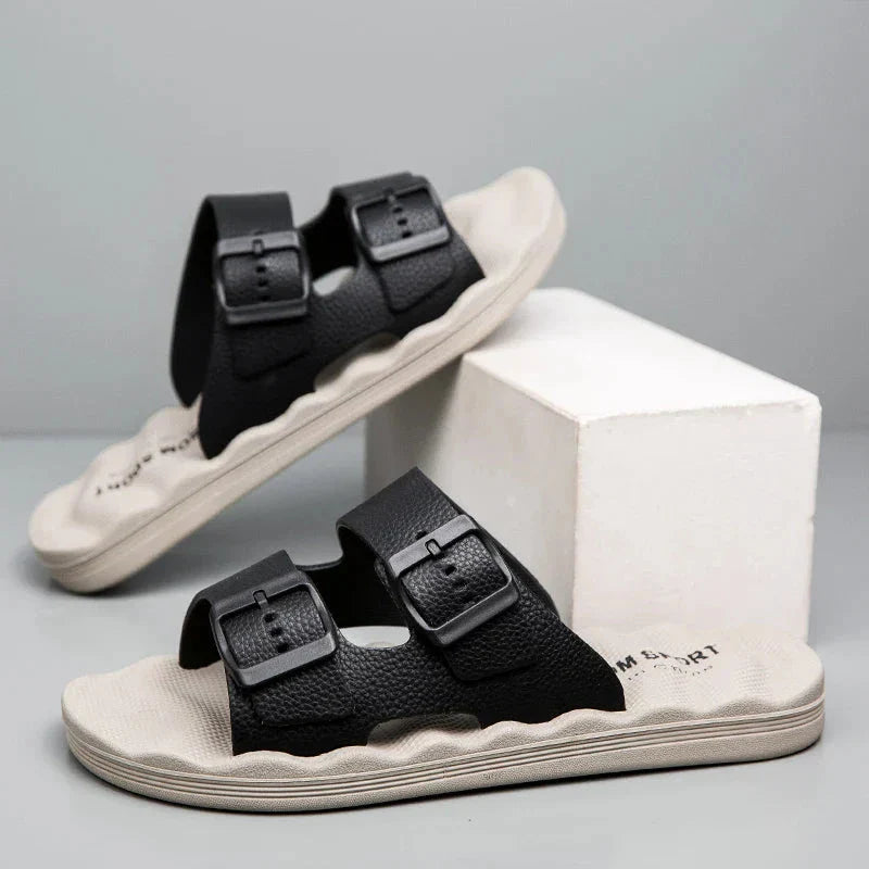 Delmar | Comfort Slides – Adjustable Dual-Strap Sandals with Ergonomic Sole