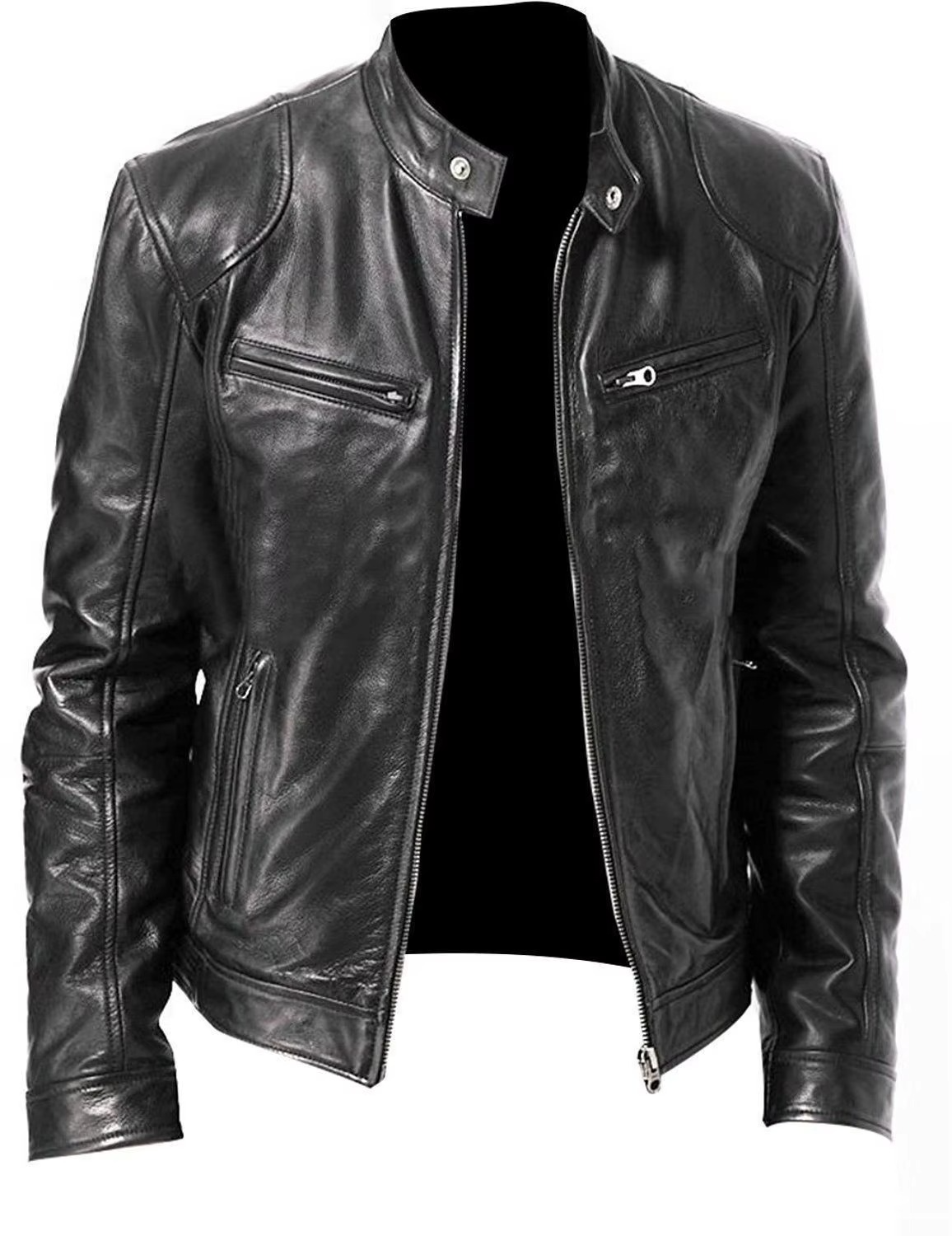 Relaxed Fit Men's Button Collar Jacket - BritishElegance